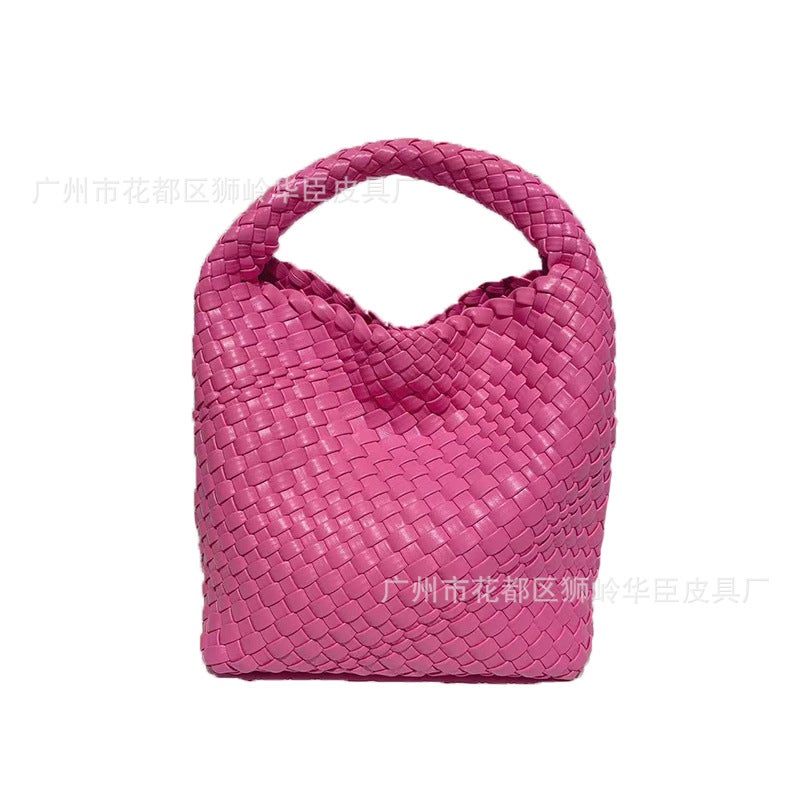 Hand-Woven Vegetable Basket Bucket Bag For Women 2023 New High-Grade All-Match Tote Bag Handbag 61-1 - Image 1