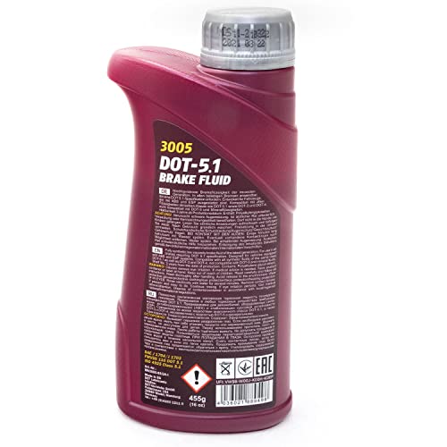 MANNOL 3005 DOT - 5.1 BRAKE FLUID | FMVSS 116 | SAE J1704 | SAE J1703 | BOILING POINT 260°C MIN | Fully synthetic |ABS anti-lock systems | ESP stability control systems|Imported from germany 455 g - Image 3