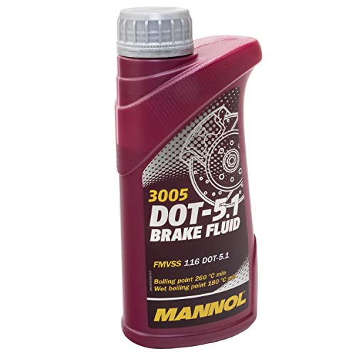 MANNOL 3005 DOT - 5.1 BRAKE FLUID | FMVSS 116 | SAE J1704 | SAE J1703 | BOILING POINT 260°C MIN | Fully synthetic |ABS anti-lock systems | ESP stability control systems|Imported from germany 455 g - Image 1