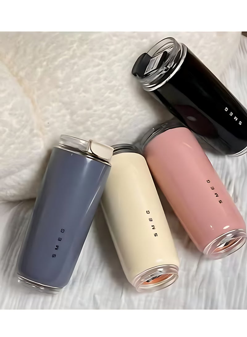 Smeg Coffee Mug | Insulated Beverage Cup with Leakproof Lid | Long Lasting Coffee Tumbler with Lid | Travel Coffee Cup | 1-Pack | Black - Image 3