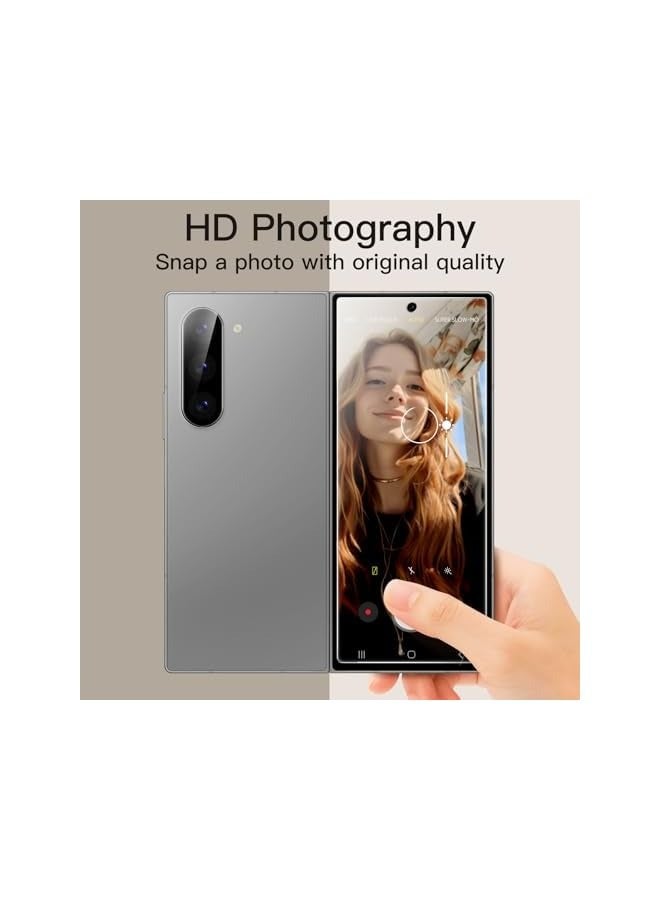 Jetech Front Screen Protector for Galaxy Z Fold 6 with Camera Lens Protector, Easy Installation Tool, 9H Tempered Glass Film, Anti-Scratch, HD Clear, 2-Pack Each - Image 5