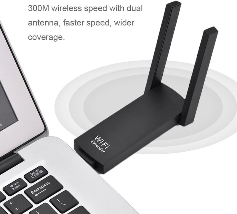 كلاراكو موسع نطاق إشارة واي فاي محمول بمنفذ USB وهوائي مزدوج بمدى 300 متر، يعمل كمكرر إشارة لاسلكي ومضخم إشارة - Image 4