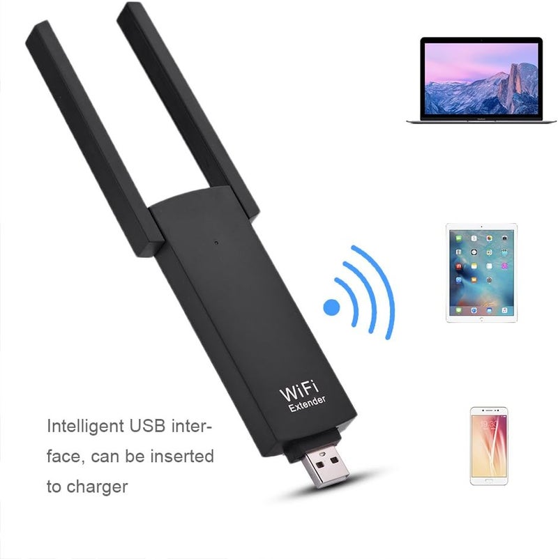كلاراكو موسع نطاق إشارة واي فاي محمول بمنفذ USB وهوائي مزدوج بمدى 300 متر، يعمل كمكرر إشارة لاسلكي ومضخم إشارة - Image 3
