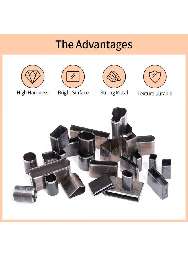 WUTA 55 Shape Hole Hollow Punch Cutter Tool, Alloy Steel Punching Die Cutting Mold, Manual Leather Punch Tool Hole Puncher Cutter, Leather Craft Tools Kit for Handmade DIY Leather Craft - Image 3