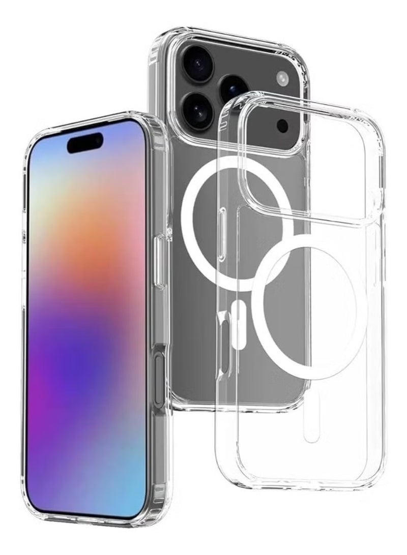 iPhone 17 Pro Magnetic Clear Case | Anti-Yellowing & Scratch-Resistant | Shockproof with Air Guard Corners | Strong MagSafe Compatible Case - Image 1