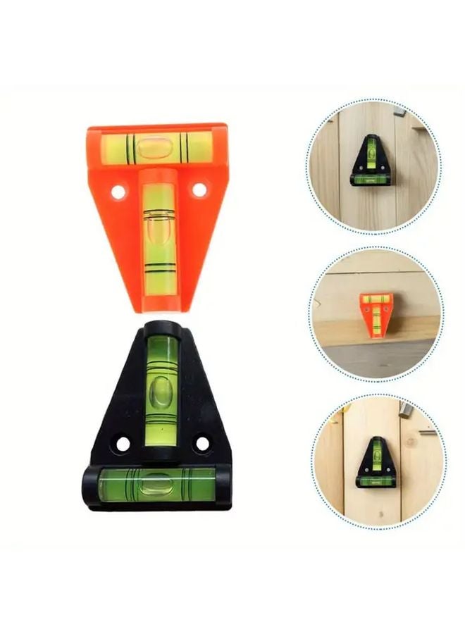 2PC Black Spirit Level 1 Degree Accuracy For RV Camper Boat Setup - Image 1