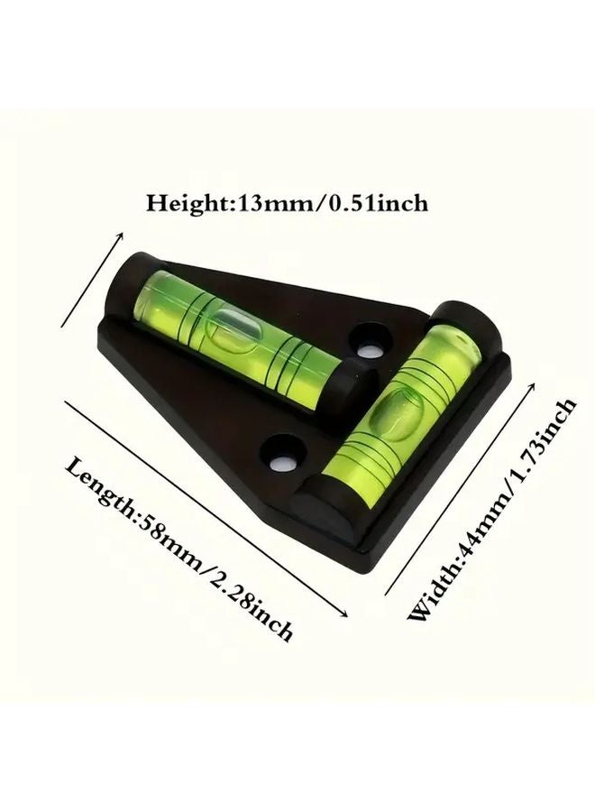 2PC Black Spirit Level 1 Degree Accuracy For RV Camper Boat Setup - Image 3