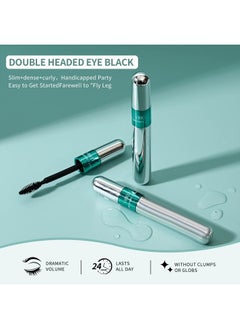 Vibely 2 in 1 Mascara 5x Longer Waterproof Lash Cosmetics Natural Lengthening and Thickening Effect No Clumping Superstrong Magic 4d Silk Fiber  - Image 5