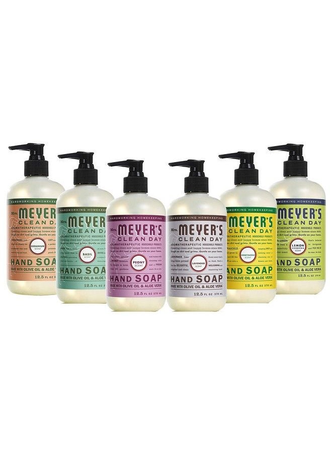 Mrs. Meyer's Clean Day - Mrs. Meyer New 6 Scent Variety 1 Peony 1 Geranium 1 Honeysuckle 1 Basil 1 Lavender 1 Lemon Verbena 1 Ct - Image 1