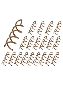 Mini Skater Mini Skater 188 Spiral Hair Pin Twist Barrette Spin Pins NonScratch Round Tips Twist Screw Hair Pin for Women Bun Hair Style DIYBrown Set of 20 