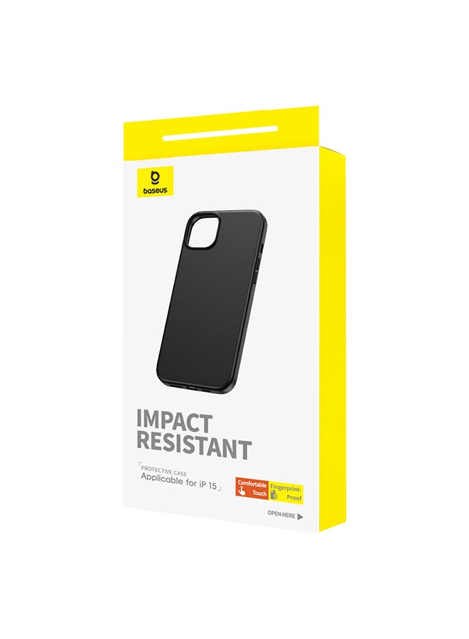 Baseus Fauxther Series Phone Case For iPhone 15 Cluster Black - Image 3
