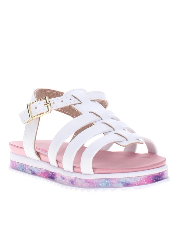 موليكينها Molekinha Infant Girls Sandals With Back Strap White | Made In Brazil