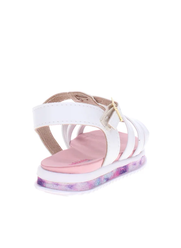 موليكينها Molekinha Infant Girls Sandals With Back Strap White | Made In Brazil