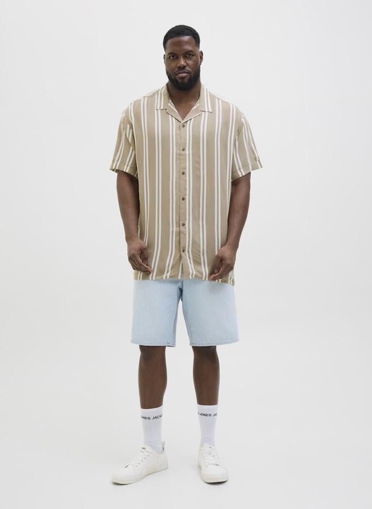 JACK & JONES Plus Size Striped Regular Fit Shirt  - Image 4