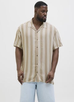 JACK & JONES Plus Size Striped Regular Fit Shirt  - Image 1