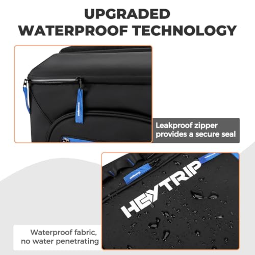 Heytrip Cooler Backpack 36 Cans Insulated Cooler Bag, Keep Freeze for 20 Hours, Waterproof & Leak-Proof Cooler with Multi-Compartments(Black) - Image 5