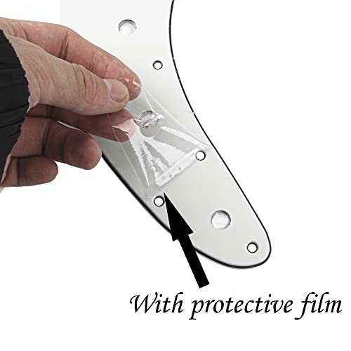 Yootones 1Pcs Yootones 65 60s Vintage Pickguard Guitar Scratch Plate w/Screws Compatible with American/Mexican Made Vintage Style Jazzmaster Pickguard Replacement (3Ply White) - Image 5