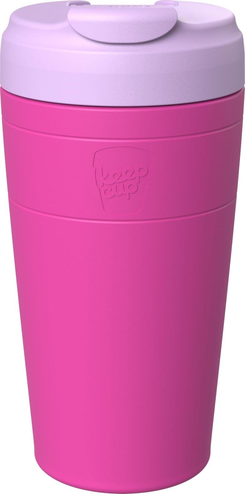 KeepCup Commuter Travel Mug Insulated Stainless Steel Reusable Coffee Cup with Spillproof Flip Lid 16oz454ml Fuschia Lilac - Image 2