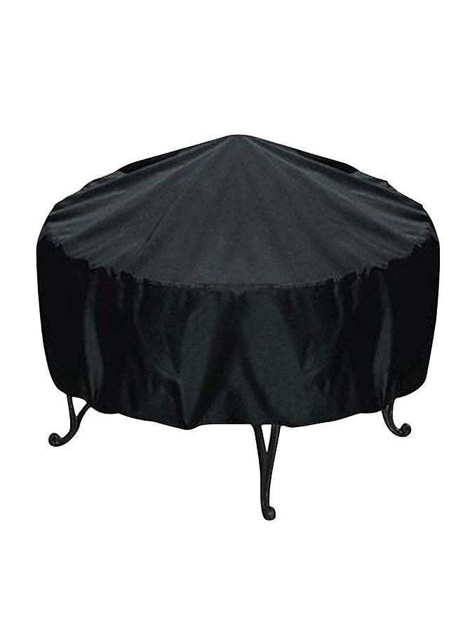Generic 44 Inch BBQ Grill Cover with Drawstring Waterproof Dustproof Barbecue Oven Protection Cover for Round Gas Charcoal Outdoor Smoker Cover  - Image 1