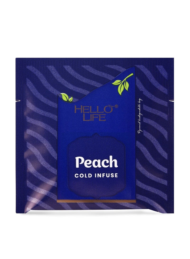 Hello Life Hello Life Peach Cold Infuse Tea Bags, 20 Pyramid Biodegradable Teabags in 1 Box, Pack of 1  - Image 5