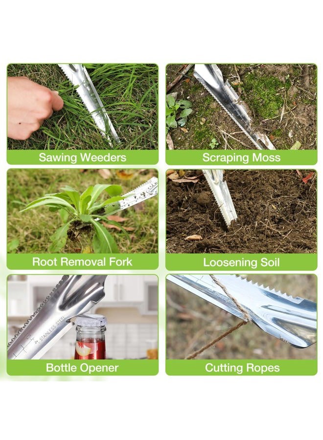 WORKPRO Hand Weeder Puller, 5-in-1 Stainless Steel Garden Trowel with Soft Handle, Gardening Weeding Tool for Easy Weeder Removal, Planting, Weeding, Flower & Vegetable Care in Garden Lawn Yard - Image 5
