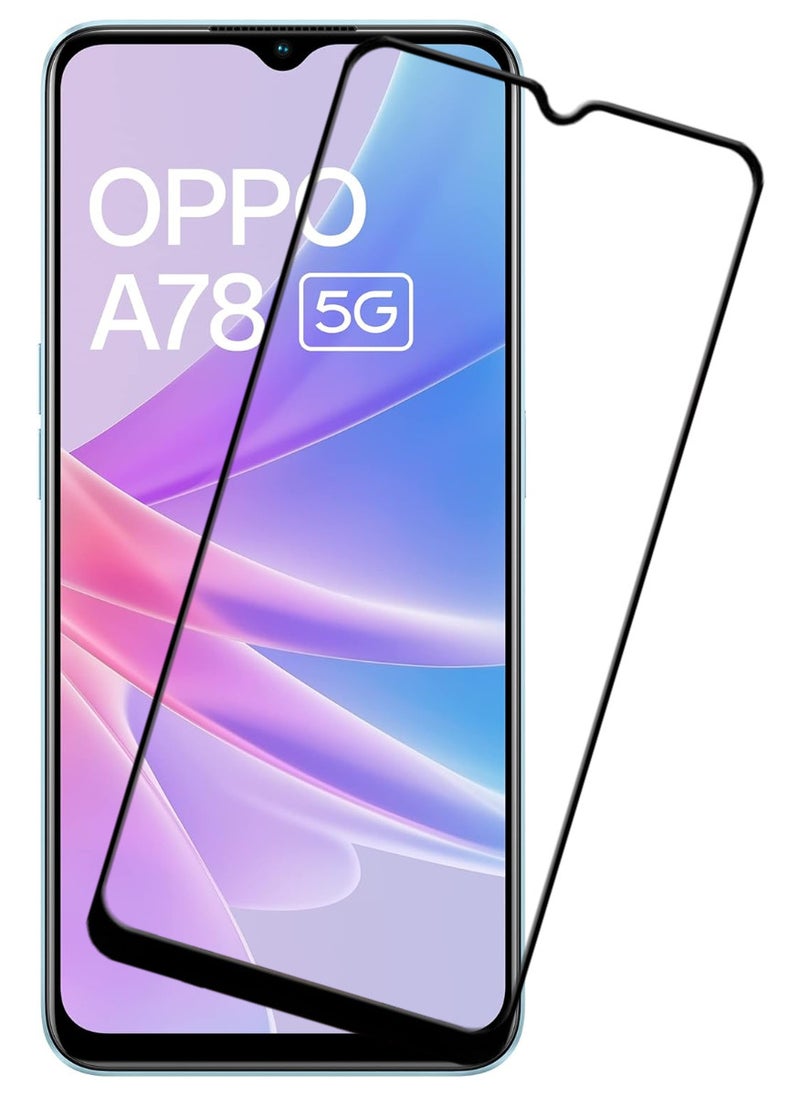ACLIX Antistatic ESD Dustproof Premium Quality High Definition Tempered Glass Screen Protector Designed For Oppo A78 - Image 1