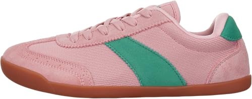WHITIN Minimalist Wide Toe Box Shoes for Women Fashion Barefoot Sneakers Knit Zero Drop Sole Size 9 9W Mesh Brogue Lightweight Training Pink Gum 40 - Image 3