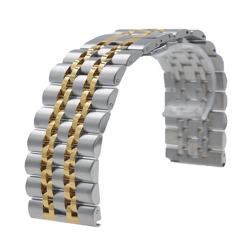 إيروريكس سوار ساعة هواوي جي تي 2 اي جي تي 2 مقاس 22 مم، وسوار ساعة من الفولاذ المقاوم للصدأ مقاس 46 مم (ذهبي بين فضي) - Image 4