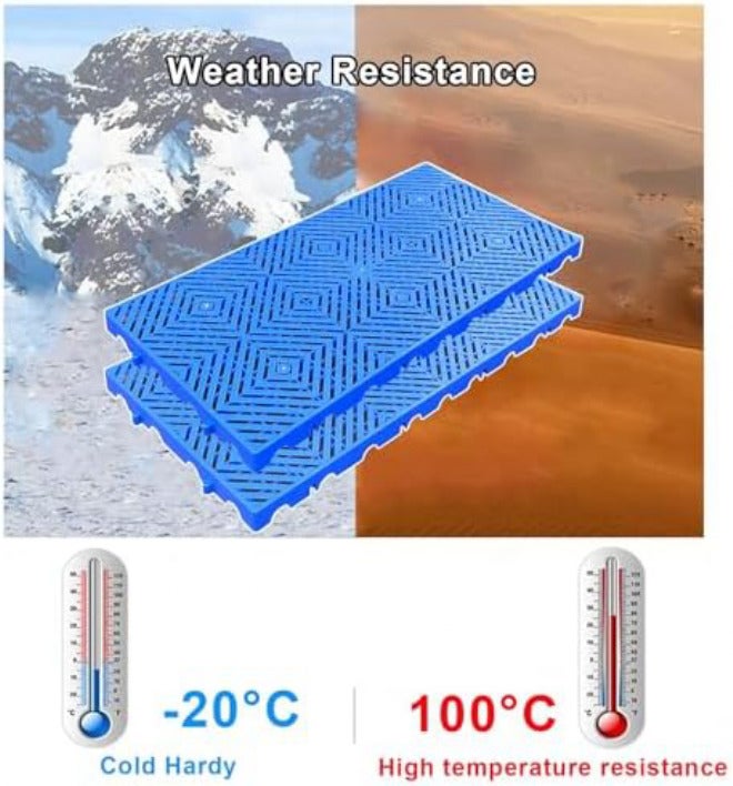 Waterproof HDPE Plastic Pallets - Nestable Breathable Grid Storage Pads for Basement, Garden, Kennel, Patio - Durable, Lightweight, Versatile Floor Solutions - Image 3