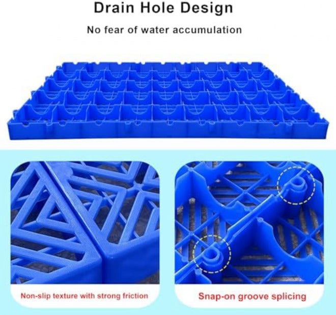 Waterproof HDPE Plastic Pallets - Nestable Breathable Grid Storage Pads for Basement, Garden, Kennel, Patio - Durable, Lightweight, Versatile Floor Solutions - Image 5