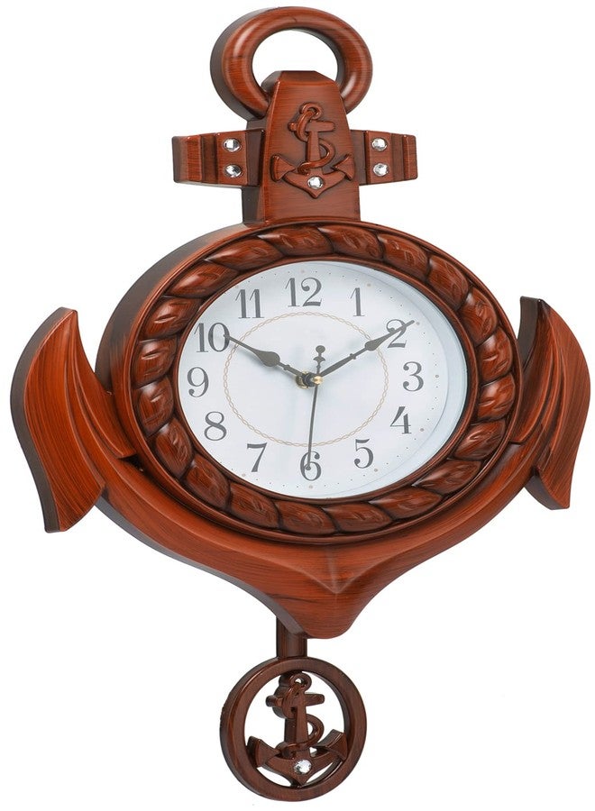 Harbour Analog Latest Stylish New Models Wall Clock with Pendulum for Drawing Room, Hall,Home Living Room Bedroom (Size Height 42 CM X Width 30.5 CM)- Home Decor Big Size Wall Clock TQP1 - Image 3