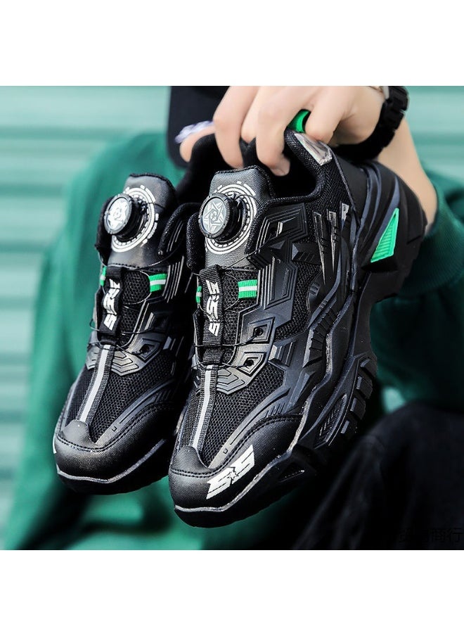 Generic Autumn Men's Casual Sports Shoes Thick Sole Trendy Hong Kong Style Breathable Rubber Outsole EVA Insole Men's Sneakers  - Image 2