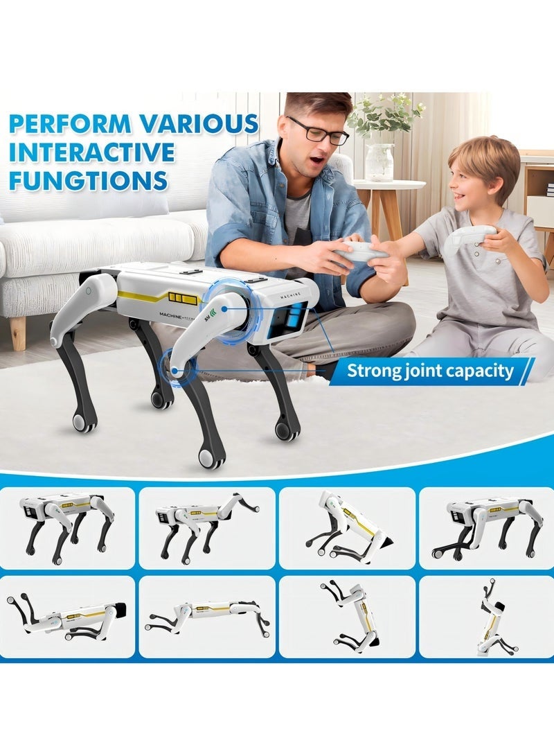 ELTRAZONE Interactive Smart Robot Dog Toy for Kids | Voice Control & App Programming | Dancing, Walking & Learning Modes | Rechargeable Educational Pet Robot with Sound, Light & Music – White - Image 4