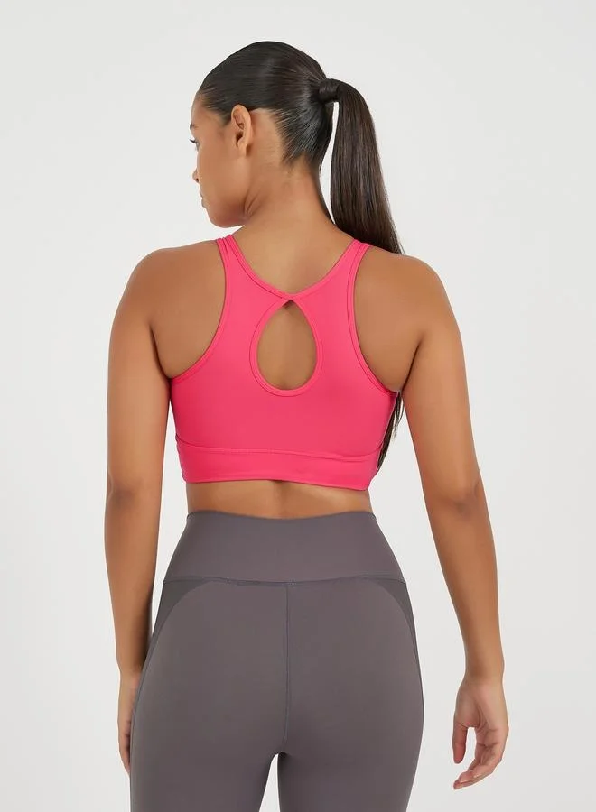 Styli Back Cut Out Detail Medium Impact Sports Bra