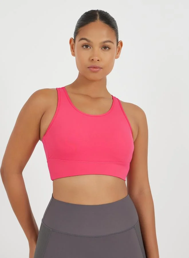 Styli Active Back Cut Out Detail Medium Impact Sports Bra