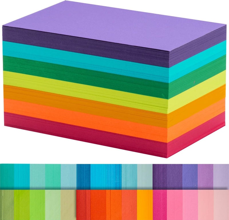 Magecubiku Index Cards 301-Count 3x5 Inch,178GSM Heavyweight Set of 7 Colors Paper Multicolor Study Cards (Rainbow) - Image 1