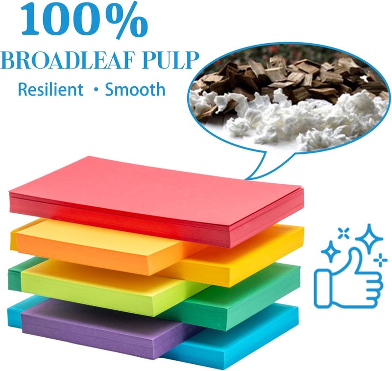 Magecubiku Index Cards 301-Count 3x5 Inch,178GSM Heavyweight Set of 7 Colors Paper Multicolor Study Cards (Rainbow) - Image 4