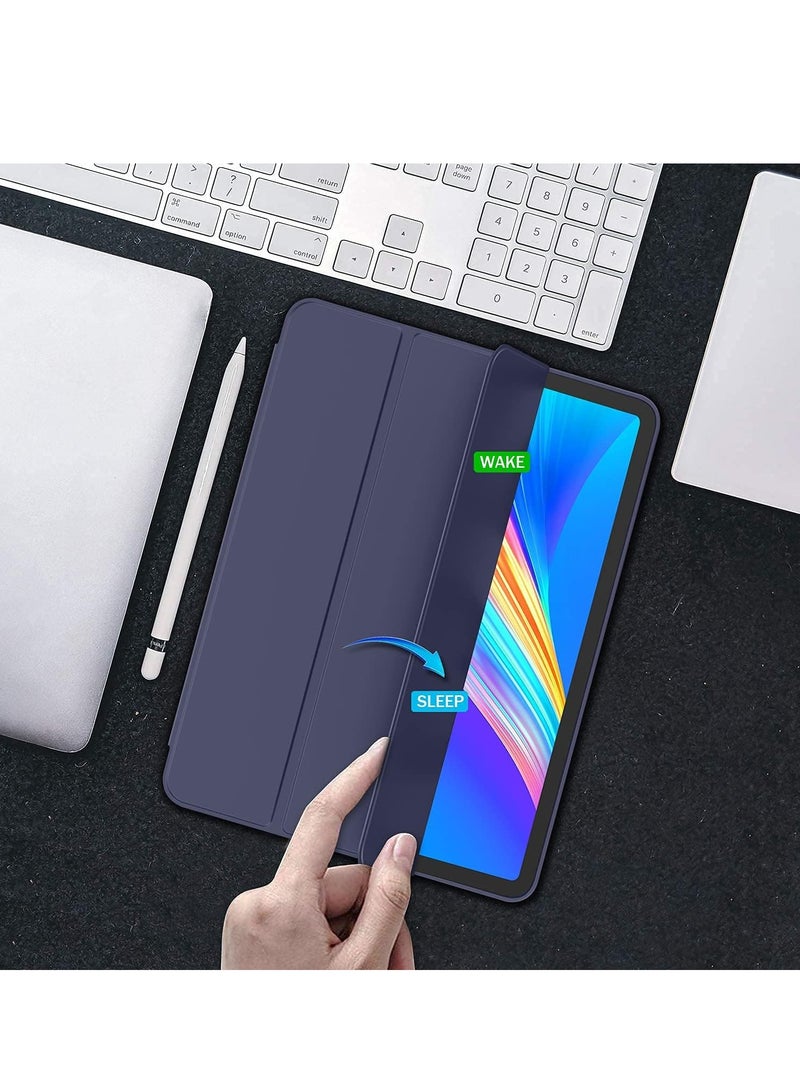 DUSALA iPad Pro 11 Inch Case (2022/2021/2020, 4th/3rd/2nd Generation), iPad Pro 11 Inch Cover, Built-in Pencil Holder, Flexible Back Cover, Tri Fold Stand, Auto Sleep/Wake, Rebound Magnetic Case, (Blue) - Image 4