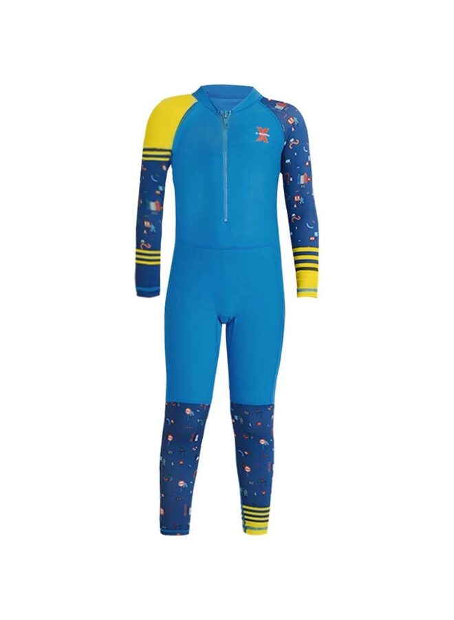 ملابس سباحة من قطعة واحدة، ملابس سباحة ميداليست بأكمام طويلة وواقي من الطفح الجلدي للأطفال الأولاد والبنات ملابس سباحة من قطعة واحدة بأكمام طويلة وواقي من الطفح الجلدي ملابس سباحة 2-8 سنوات (وردي - XL) - Image 2