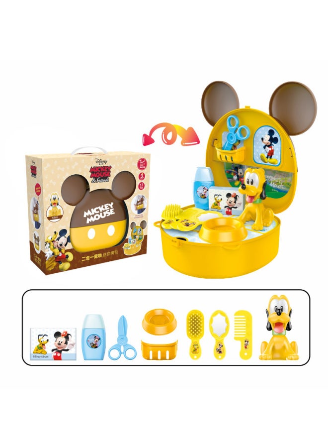 Disney Play Home Small Satchel Handbag Ice Aisha Mickey Minnie Backpack Children's Toys Birthday Gift-Color:Minnie Supermarket: D8907A Cardboard  - Image 5