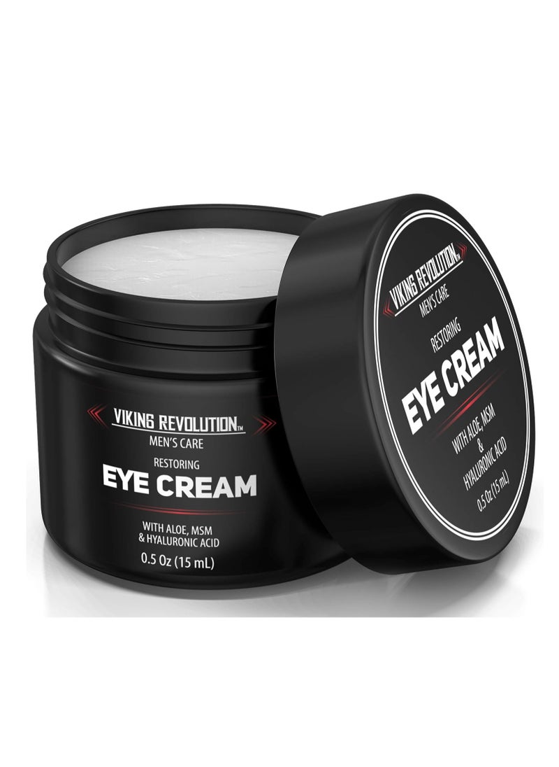 Viking Revolution Viking Revolution Men's Eye Cream - Natural Anti-Aging, Dark Circle Treatment, Reduces Puffiness & Crowsfeet - 6ml  - Image 2