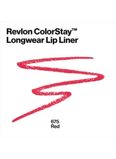 Revlon Professional Colorstay Lip Liner with Built in Sharpener Smooth Application 675 Red  - Image 2