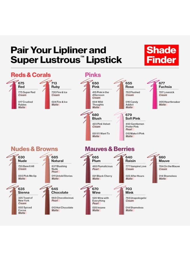 Revlon Professional - Colorstay Lip Liner with Built in Sharpener Smooth Application 675 Red - Image 1