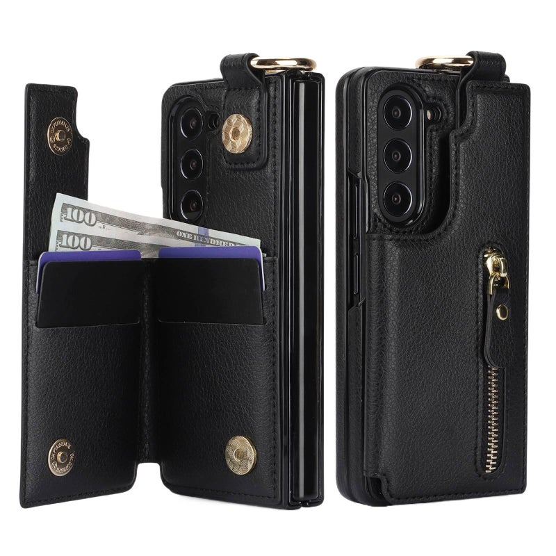 Protective Case | PC | Black | Drop Protection | Kickstand | Shockproof Cover for Samsung Galaxy Z Fold 5 - Image 1