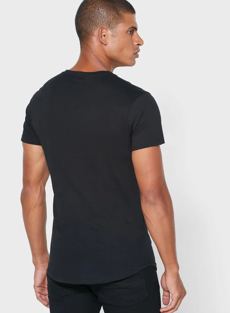 Seventy Five Tiger Print Crew Neck T-Shirt