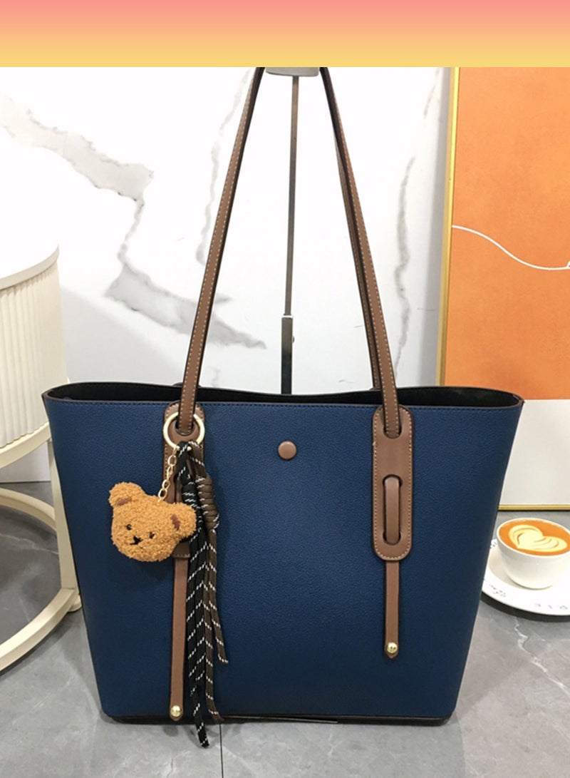 Women's Tote Bag Handbag Shoulder Bag, Large Capacity Fashionable PU Tote Bag with Zipperfor Ladies Girls  - Image 3