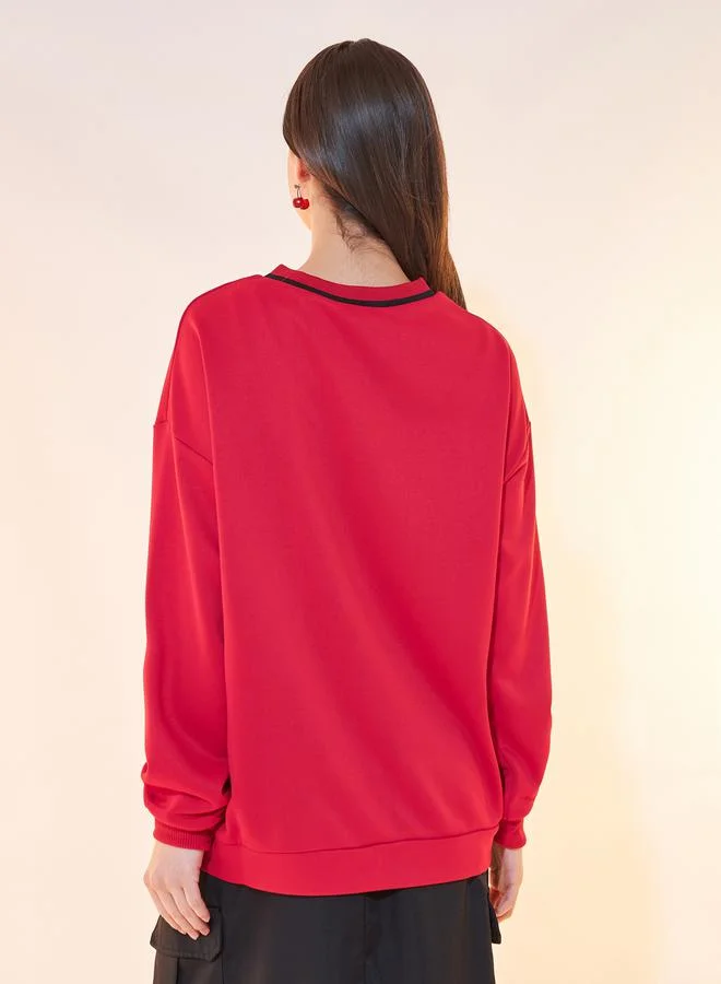 Take Two Graphic Print Relaxed Fit Sweatshirt