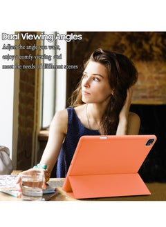 MIGOFAST iPad Pro 12.9 inch 6th/5th/4th/3rd Case iPad Pro 12.9" 2022/2021/2020/2018 Hard PC Back Cover with Pencil Holder Support 2nd Gen Pencil Charging Auto Wake/Sleep Orange  - Image 5