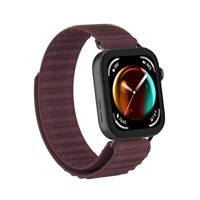 Bluejw Nylon Wave Loop with Tail Smart Watch Band Replacement Strap for Huawei Watch Fit 3 – Metal Head Sports Watch Band - Image 1