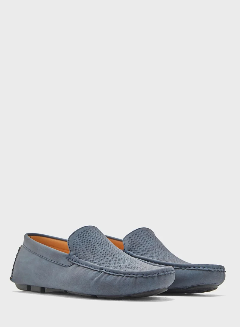 Robert Wood Printed Loafers